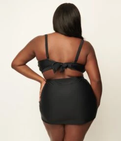 Unique Vintage Plus Size Spiderweb Print Hyde Swim Skirt -Pleaser Clothing Store 130809 CZ170 PL 3RS2