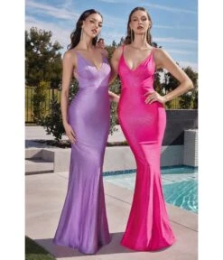 Cinderella Divine Barbie Pink Glitter Satin Sultry Fitted Evening Dress