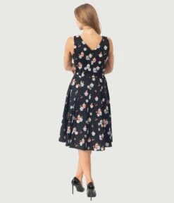 Black Cupcake Print Swing Dress -Pleaser Clothing Store black cupcake print swing dress 685872