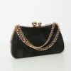 Black & Gold Textured Clutch Hand Bag