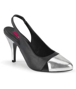 PLEASER Black Heel Sling Back Pump