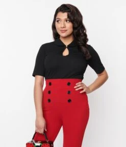 Black Keynote Top -Pleaser Clothing Store black keynote top 349726