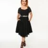 Black Lace Penny Swing Dress