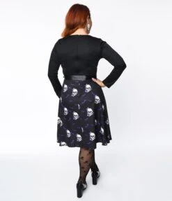 Black Lady Of The Night Swing Dress -Pleaser Clothing Store black lady of the night swing dress 453467