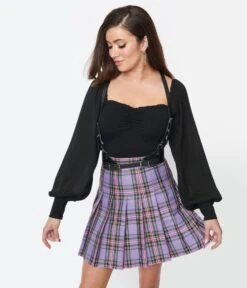 Black Leatherette Suspender Belt