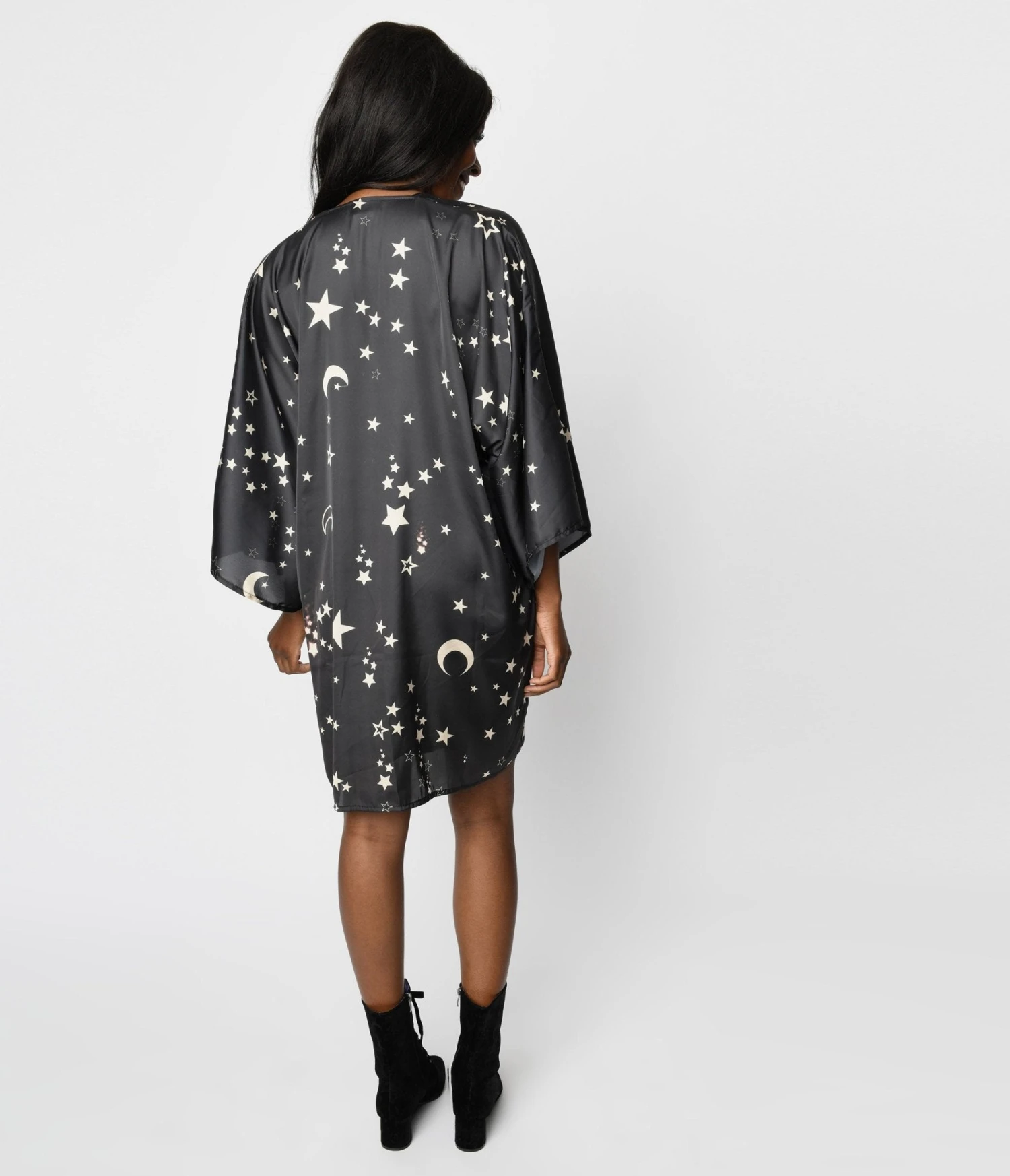 Black Moon & Stars Celestial Witch Kimono 3 Black Moon & Stars Celestial Witch Kimono - Image 3