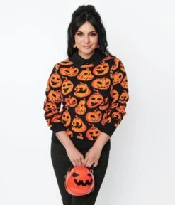 Black & Orange Pumpkin Sweater