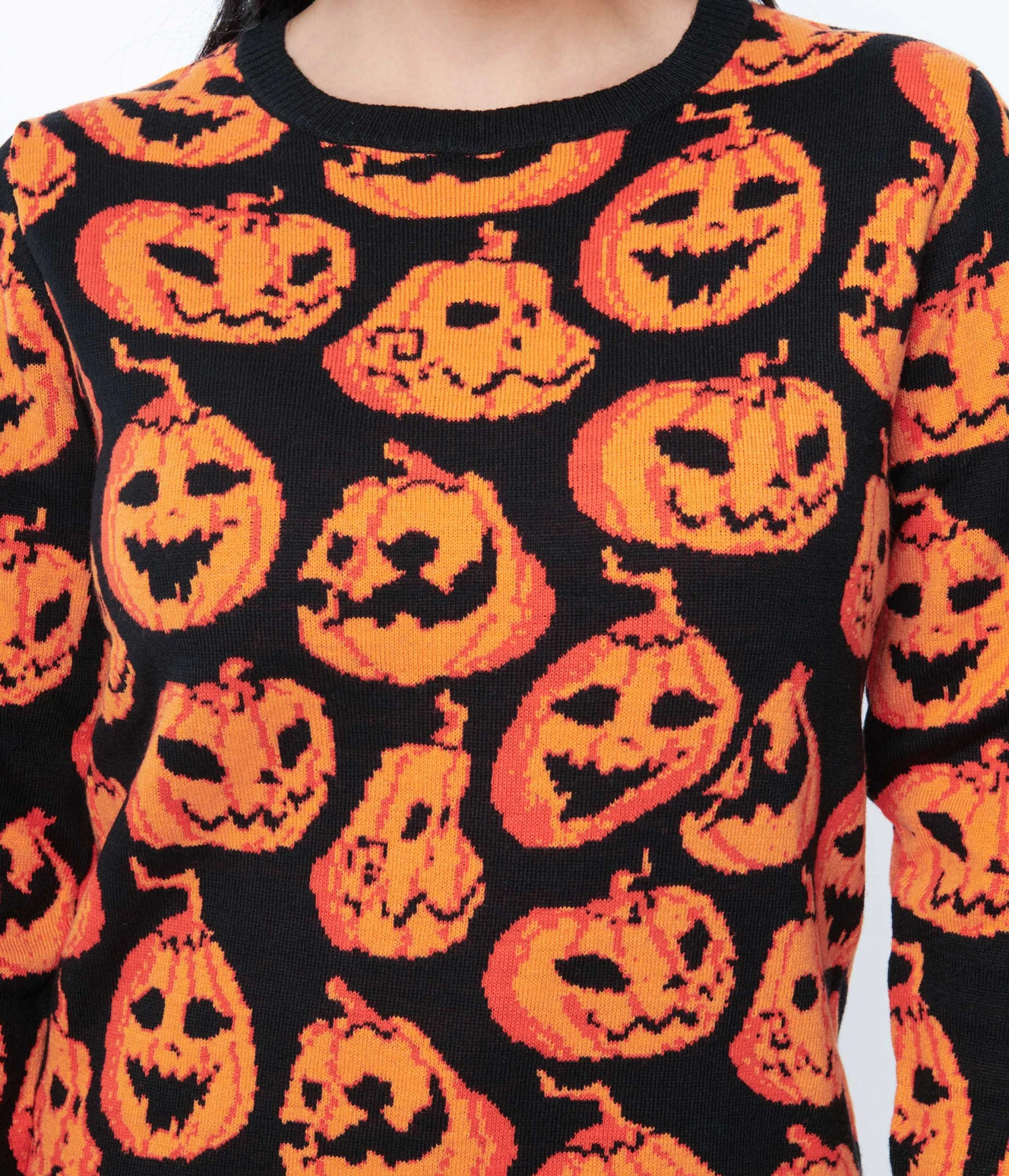 Black & Orange Pumpkin Sweater 2 Black & Orange Pumpkin Sweater - Image 2