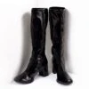 PLEASER Black Patent Knee High Go Go Boots
