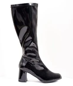 PLEASER Black Patent Knee High Go Go Boots 8 PLEASER Black Patent Knee High Go Go Boots -Pleaser Clothing Store black patent knee high go go boots 466302
