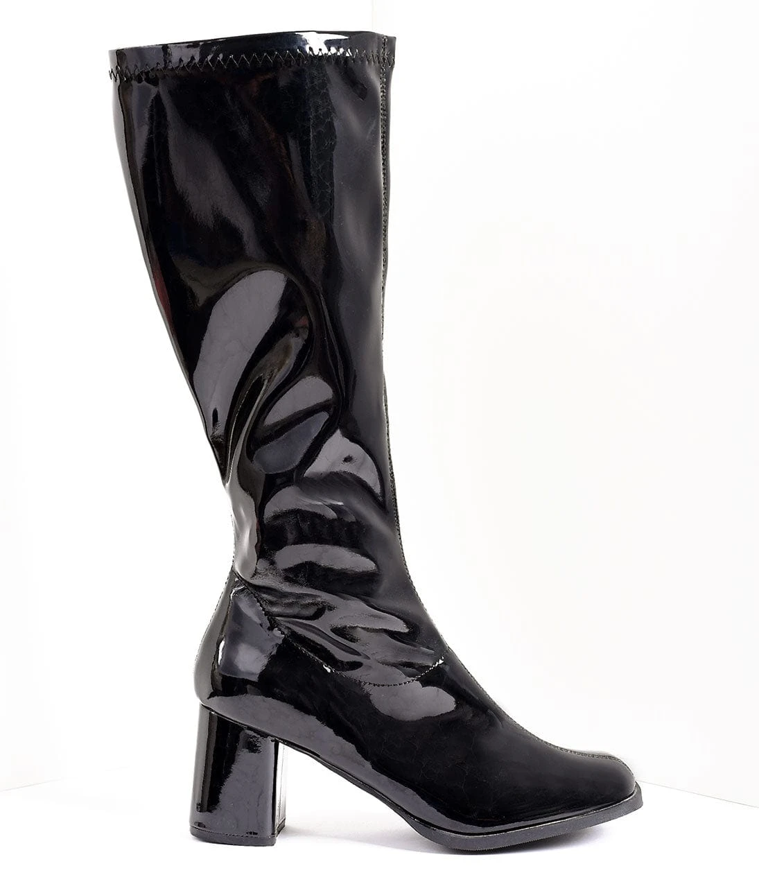 PLEASER Black Patent Knee High Go Go Boots 4 PLEASER Black Patent Knee High Go Go Boots - Image 4