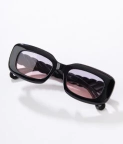 Black & Pink Ombre Tint Oval Sunglasses -Pleaser Clothing Store black pink ombre tint oval sunglasses 541236