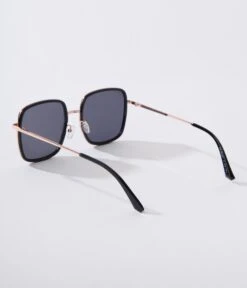 Black & Rose Gold Square Sunglasses -Pleaser Clothing Store black rose gold square sunglasses 298662