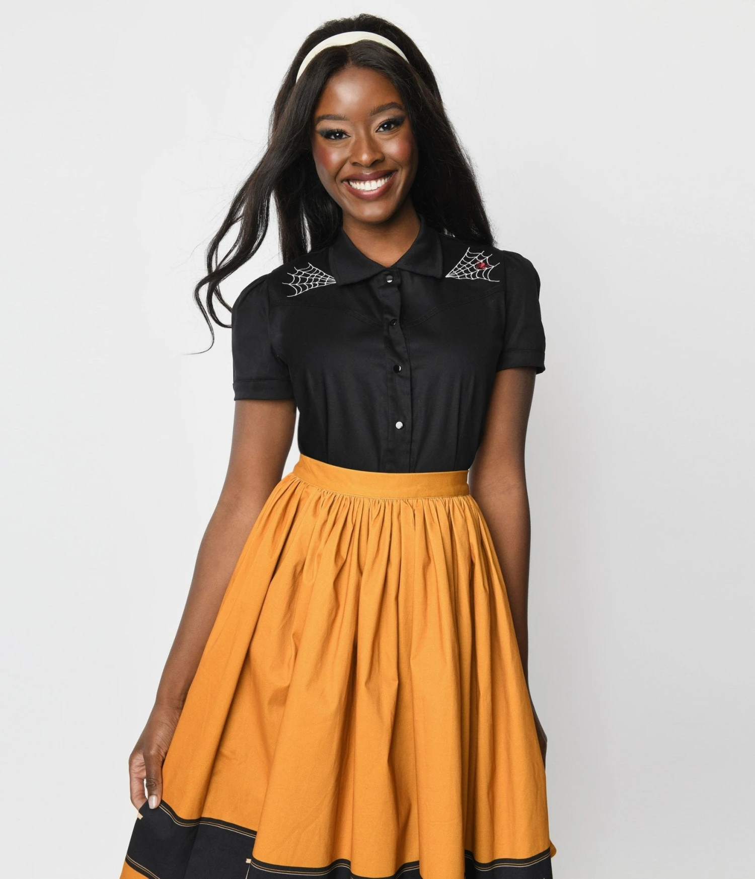 Black Spider Web Western Rockabilly Top 1 Black Spider Web Western Rockabilly Top