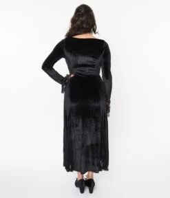 Black Velvet Witchy Maxi Dress -Pleaser Clothing Store black velvet witchy maxi dress 485729