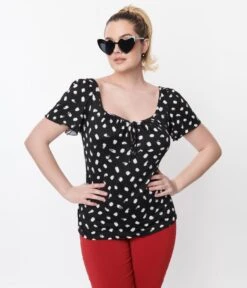 Black & White Animal Print Blouse -Pleaser Clothing Store black white animal print blouse 347708