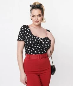 Black & White Animal Print Blouse