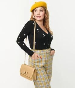 Black & White Daisy Cardigan