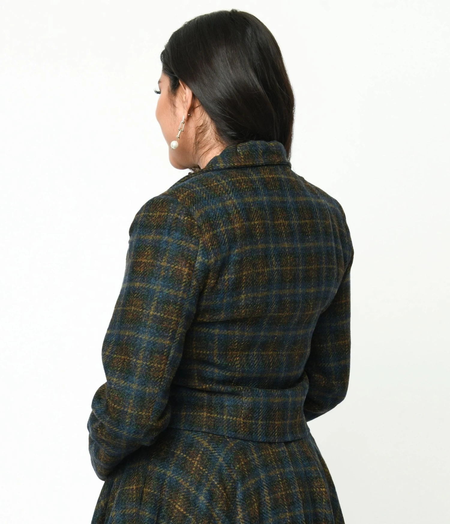 Blue & Green Check Plaid Jacket 3 Blue & Green Check Plaid Jacket - Image 3