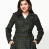Blue & Green Check Plaid Jacket