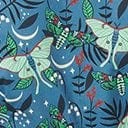 Blue Moth Print Collared Top 4 Blue Moth Print Collared Top - Image 4