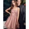 Cinderella Divine Blush Beaded Teacup Homecoming Dress