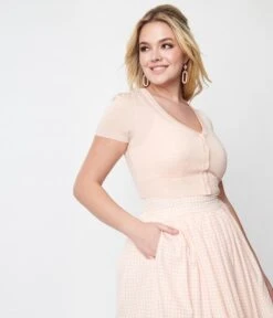 Blush Pink Cropped Bolero Cardigan -Pleaser Clothing Store blush pink cropped bolero cardigan 963993