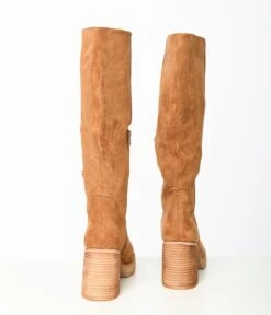 Brown Suede Knee High Platform Boots -Pleaser Clothing Store brown suede knee high platform boots 532922