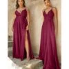 Cinderella Divine Burgundy Sweetheart Satin Enchanted Bridesmaid Dress