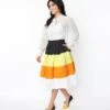 Candy Corn Stripe Swing Skirt