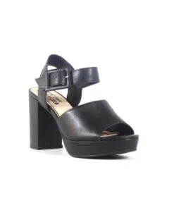 Chelsea Crew Black Chunky Platform Rose Heels