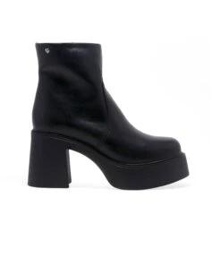 Chelsea Crew Black Leather Platform Vanson Boots