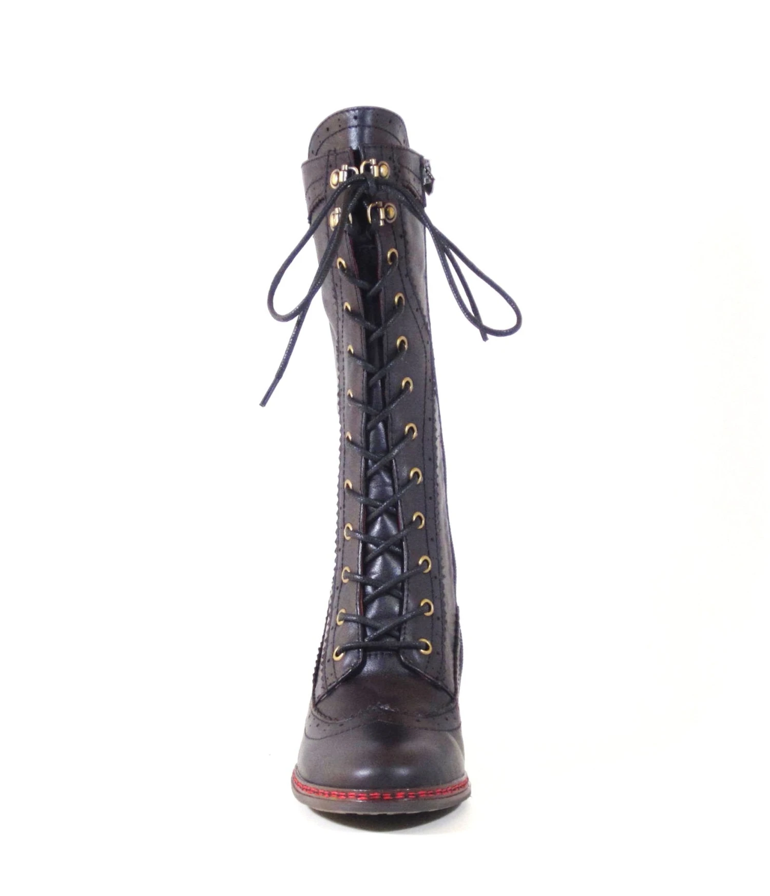 Chelsea Crew Black Leatherette Knee High Gaston Boots 3 Chelsea Crew Black Leatherette Knee High Gaston Boots - Image 3