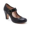 Chelsea Crew Black Leatherette Mary Jane Madeline Heels