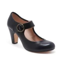 Chelsea Crew Black Leatherette Mary Jane Madeline Heels