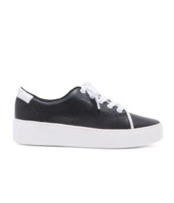 Chelsea Crew Black & White Leather Uganda Sneakers