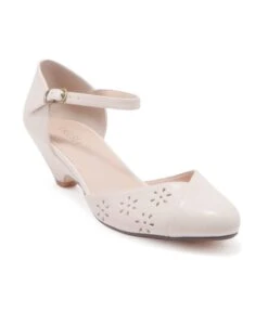 Chelsea Crew Bone Leatherette Eyelet Percy Heels