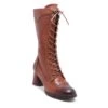 Chelsea Crew Brown Leatherette Knee High Gaston Boots