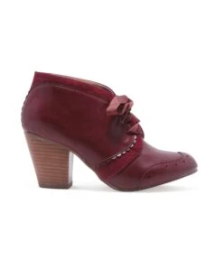 Chelsea Crew Burgundy Leatherette Venetian Booties