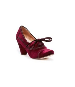 Chelsea Crew Burgundy Velvet Oxford Madison Heels