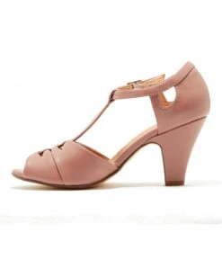 Chelsea Crew Mauve Leatherette T-Strap Catherina Heels -Pleaser Clothing Store chelsea crew mauve leatherette t strap catherina heels 879147