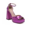 Chelsea Crew Metallic Pink Platform Chaser Heels