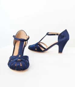 Chelsea Crew Navy Velvet Sergi T-Strap Pumps 7 Chelsea Crew Navy Velvet Sergi T-Strap Pumps -Pleaser Clothing Store chelsea crew navy velvet sergi t strap pumps 808443