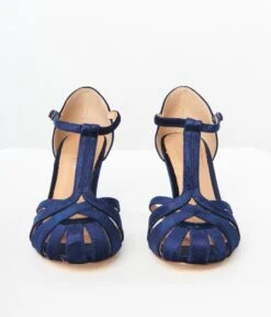 Chelsea Crew Navy Velvet Sergi T-Strap Pumps 9 Chelsea Crew Navy Velvet Sergi T-Strap Pumps -Pleaser Clothing Store chelsea crew navy velvet sergi t strap pumps 853231