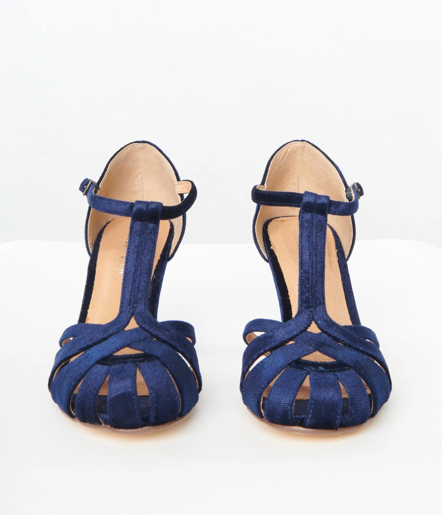 Chelsea Crew Navy Velvet Sergi T-Strap Pumps 5 Chelsea Crew Navy Velvet Sergi T-Strap Pumps - Image 5
