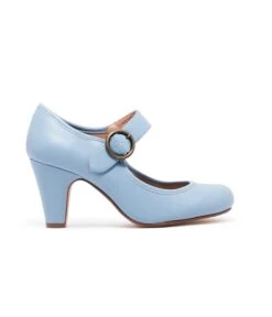 Chelsea Crew Powder Blue Leatherette Mary Jane Madeline Heels -Pleaser Clothing Store chelsea crew powder blue leatherette mary jane madeline heels 134868