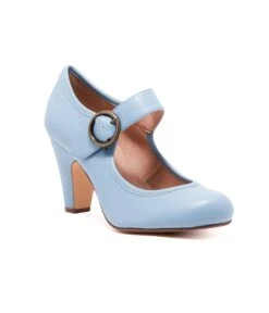 Chelsea Crew Powder Blue Leatherette Mary Jane Madeline Heels
