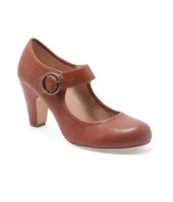 Chelsea Crew Rust Leatherette Mary Jane Madeline Heels