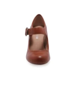Chelsea Crew Rust Leatherette Mary Jane Madeline Heels -Pleaser Clothing Store chelsea crew rust leatherette mary jane madeline heels 846558