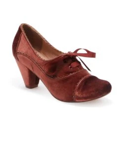 Chelsea Crew Rust Velvet Oxford Madison Heels